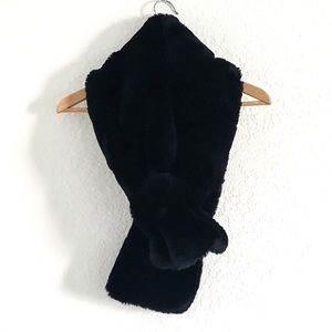 ZARA Faux Fur Scarf - Black